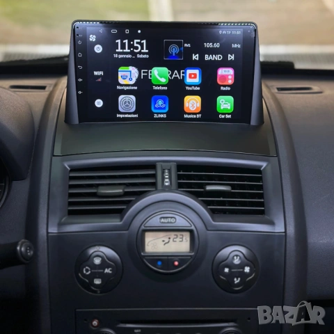 Мултимедия, Двоен дин, за Renault Megane 2, Навигация, Android, Меган 2, Carplay, Android Auto, Waze, снимка 7 - Аксесоари и консумативи - 53780106