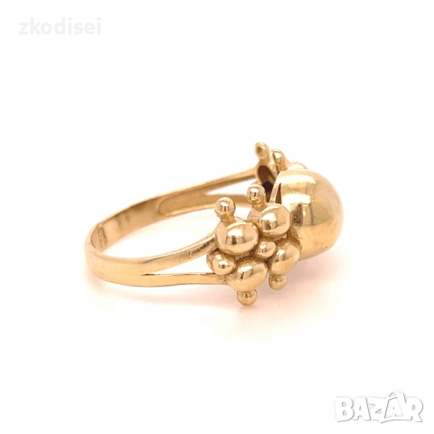 Златен дамски пръстен 2,69гр. размер:61 14кр. проба:585 модел:35620-1, снимка 3 - Пръстени - 52629279