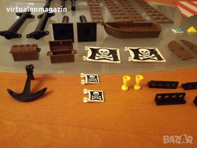 Основа и части за кораб Лего пирати 6285 - Black Seas Barracuda - Lego Pirates, снимка 5 - Колекции - 38619796