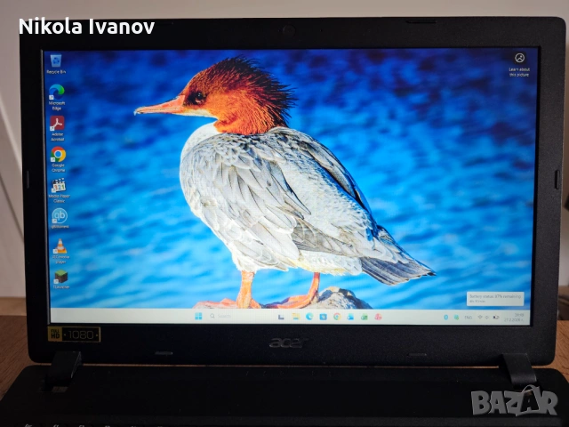 Лаптоп Acer Aspite 3 15.6 инча | Intel i3 6006U 2x2.00 Ghz|12GB RAM|512GB SSD + 1TB HDD | Windows 11, снимка 2 - Лаптопи за дома - 53649887