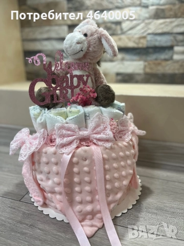 Торта от памперси, снимка 2 - Пелени, памперси - 52268341