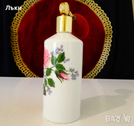 Порцеланова бутилка за парфюм Ilona Western Germany,роза. , снимка 4 - Антикварни и старинни предмети - 52171683