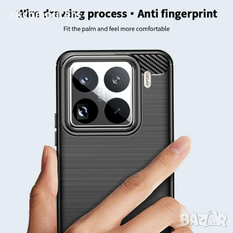 Xiaomi 15 Pro Удароустойчив MOFI Carbon Fiber Калъф и Протектор, снимка 6 - Калъфи, кейсове - 50627652