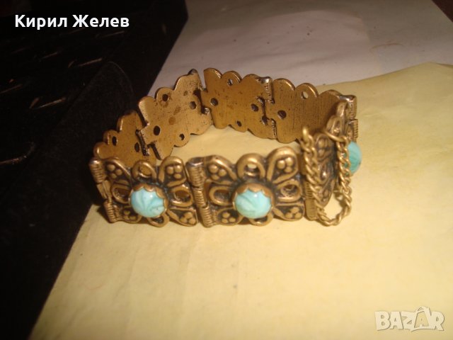 ВЪЗРОЖДЕНСКА БРОНЗОВА ЕТНО ГРИВНА с НАТУРАЛНИ ШЛИФОВАНИ СКЪПОЦЕННИ КАМЪНИ ТУРМАЛИН МАЙСТОРСКА 23471, снимка 15 - Антикварни и старинни предмети - 33846568