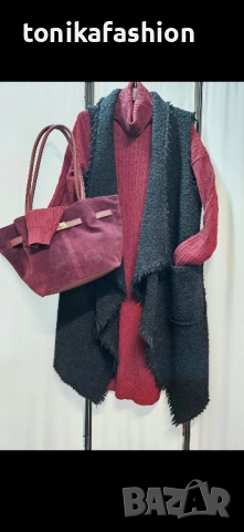 Рокля плетиво с поло яка , снимка 3 - Рокли - 52483557