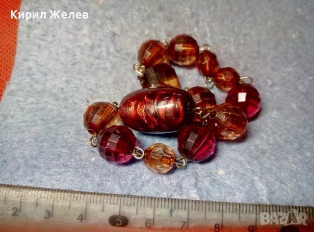 ЕФЕКТНА ЦВЕТНА АРТ ГРИВНА ХЕНД МЕЙД БИЖУ 47344, снимка 3 - Гривни - 47315993