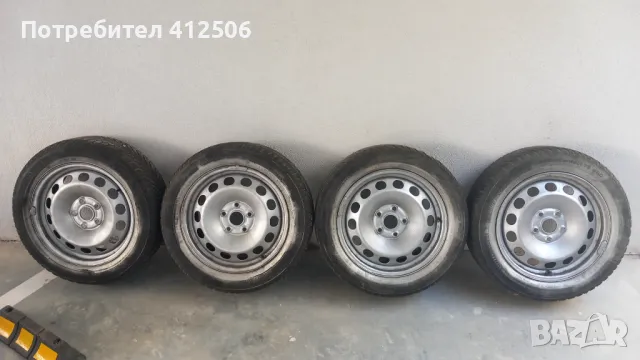 Продавам зимни гуми с железни  джанти 