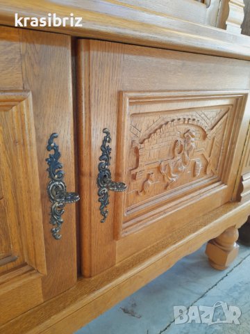 Витрина МАСИВ с Дърворезба Германия , снимка 7 - Секции и витрини - 39752022