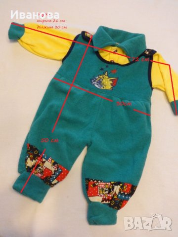 Разпродажба Нов бебешки гащеризон с блузка, снимка 2 - Комплекти за бебе - 39936577