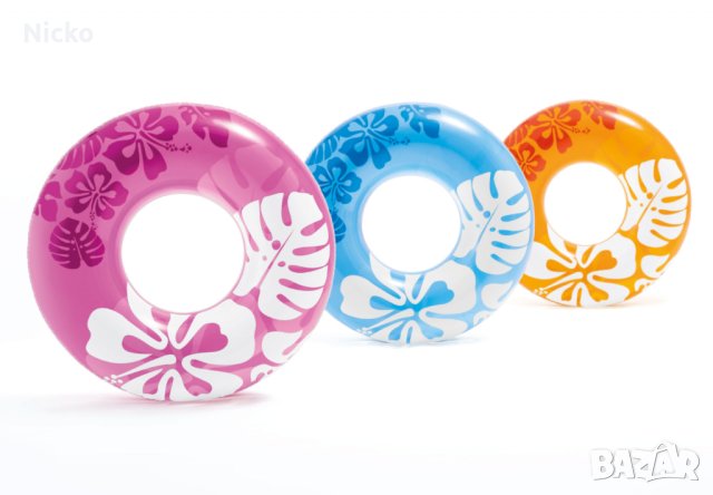 Детски голям надуваем пояс INTEX Clear Color