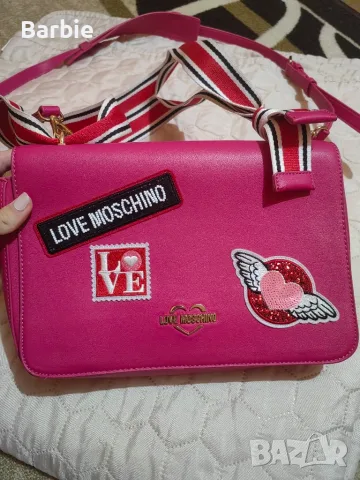 Love Mosсhino розова чанта