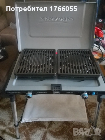 Къмпинг котлон Campingaz 600SG Xcelerate, двоен котлон и решетки, снимка 5 - Газови котлони - 53420120