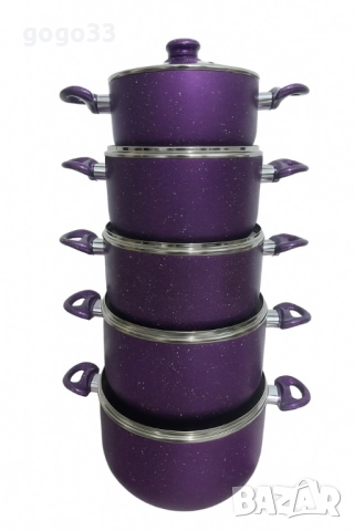 Комплект от 5 броя тенджери за домашна и професионална употреба 16/18/20/22/24см, снимка 13 - Съдове за готвене - 51689779