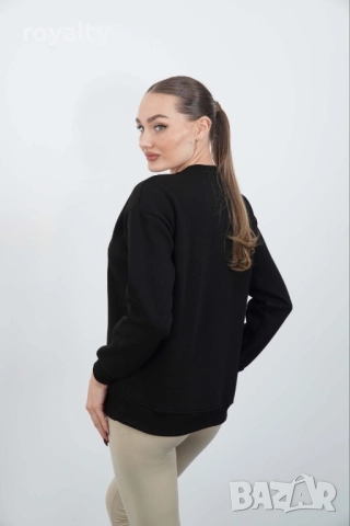 Calvin Klein Черна Дамска Памучна Блуза  , снимка 4 - Блузи с дълъг ръкав и пуловери - 52063735