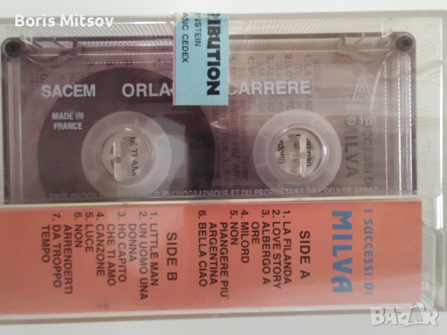 Milva "best" касета , снимка 2 - Аудио касети - 51088830