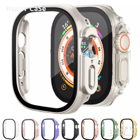 Apple Watch / Ultra / SE 2022 / Series 8 / Твърд удароустойчив кейс с протектор, снимка 1 - Смарт гривни - 41060907