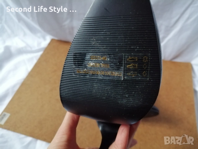 №36 Pleaser дамски обувки естествена кожа - висок ток, черен цвят, снимка 15 - Дамски елегантни обувки - 53139691