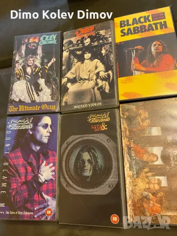 Ozzy Osbourne  BLACK SABBATH VHS Колекция Видеокасети. Оригинали!