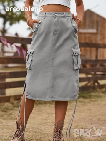 Ежедневна дамска дънкова пола, 4цвята , снимка 16 - Поли - 41636685