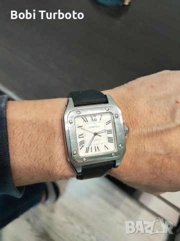 Мъжки часовник Cartier Santos 100, automatic., снимка 2 - Мъжки - 53187659