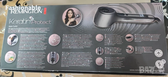  Автоматична маша за къдрене на коса Remington Keratin Protect, снимка 4 - Маши за коса - 53182061
