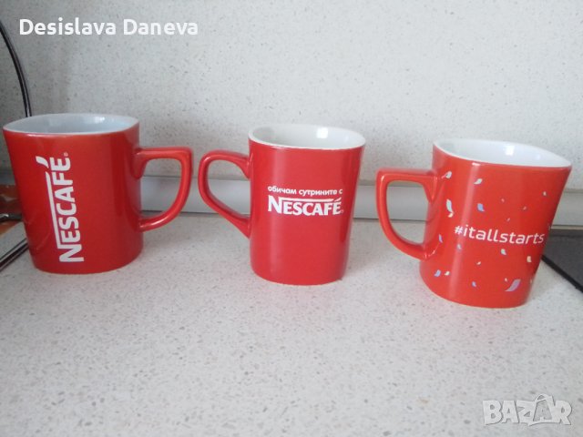 Порцеланови чаши Нескафе / Nescafé - 3 дизайна., снимка 2 - Чаши - 29521276