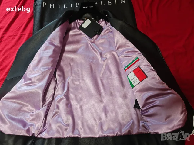 PHILIPP PLEIN оригинално ново рокерско кожено яке XXL, снимка 11 - Якета - 55878208