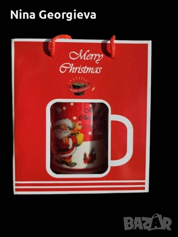 Оригинален коледен подарък чаша в оригинална опаковка и лъжичка