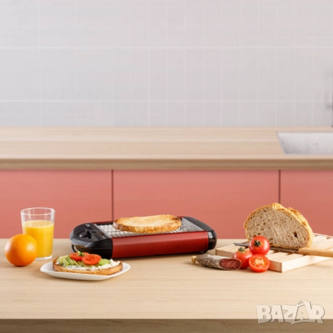 Хоризонтален тостер Solac Stillo Red 3, снимка 3 - Друга електроника - 51897219