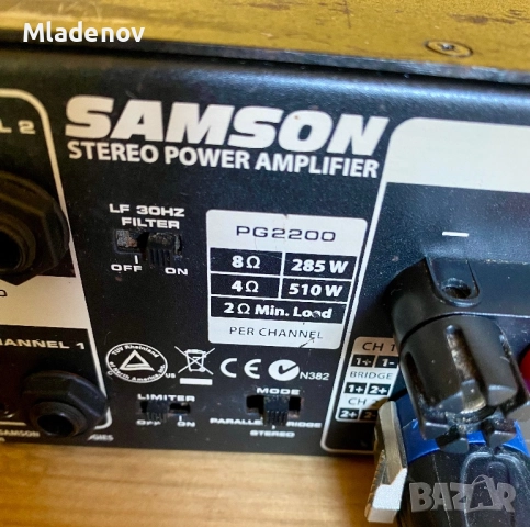Усилвател SAMSON pg 2200, снимка 2 - Ресийвъри, усилватели, смесителни пултове - 51798912