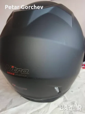 Мото каска NITRO Full face Matt Black, снимка 2 - Аксесоари и консумативи - 55988339