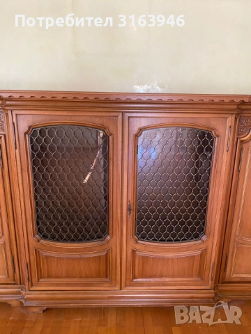 330 см Масивен бюфет с витрина, снимка 3 - Бюфети - 51717997