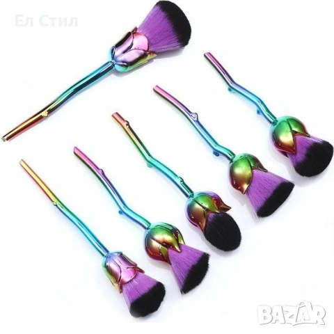 Шест броя четки за грим с форма на роза HZS44, снимка 8 - Други - 53866565