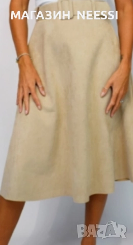 велурени поли с колан, снимка 3 - Поли - 52684151