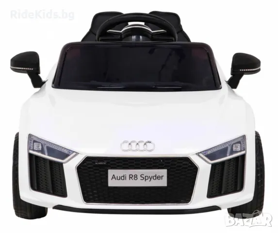 Audi R8 12V – Детска акумулаторна кола, Бяла, EVA гуми, снимка 2 - Детски велосипеди, триколки и коли - 50419013