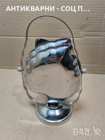 Стара Соц Метална Сгъваема Бонбониера, Поднос За Бонбони, Сладки и Други. / НОМЕР 496., снимка 3 - Антикварни и старинни предмети - 53660444