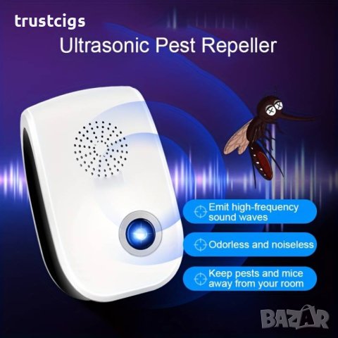 Ултразвукова машинка против комари, насекоми и гризачи, снимка 2 - Други стоки за дома - 44483735