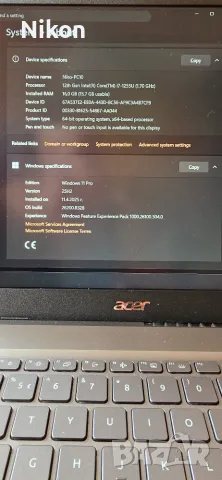 Лаптоп Acer Aspire 5 A515-57G Intel Core i7 - 12th Gen с водео карта NVIDIA GeForce MX5, снимка 4 - Лаптопи за игри - 55899719