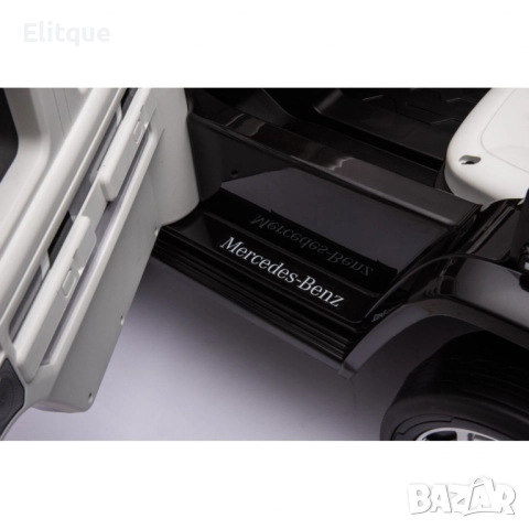 Акумулаторен джип Mercedes EQG Electric G-Class 12V с отварящи се врати меки гуми 4x4, снимка 12 - Коли, камиони, мотори, писти - 52778184