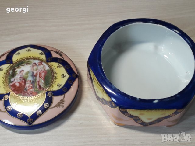 Порцеланова кутия за бижута с позлата , снимка 5 - Други - 34035268