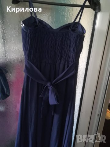 Официална дълга тъмносиня рокля цена 100 лв., снимка 2 - Рокли - 40742123