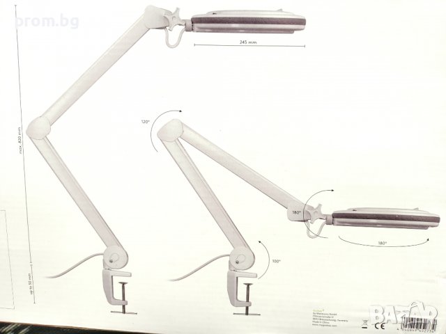 Led подвижна лампа с лупа 3х, истинско стъкло, снимка 6 - Други - 38924047