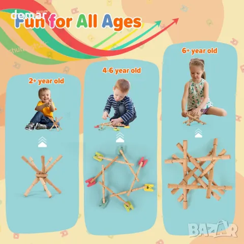 STEM играчки, Физически научен комплект за деца, 12 дървени пръчки за физически баланс, снимка 9 - Образователни игри - 49673400