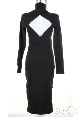Черна вталена поло рокля с гол гръб марка Dursi - L/XL, снимка 1 - Рокли - 42191207