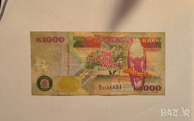 Замбия 1000 квача 1992 година