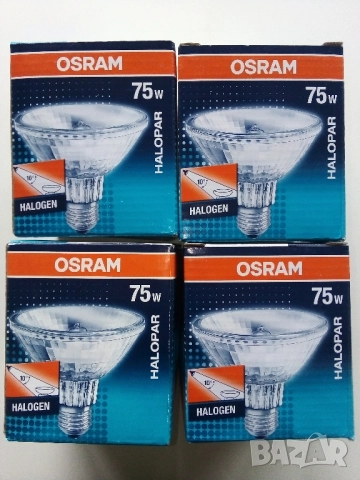 Лампи халогенни OSRAM HALOPAR 75W нови налични 4бр.