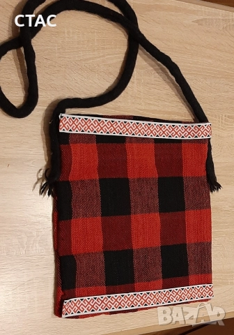 Нова ,битова  торбичка,от автентичен, вълнен плат иДве ножчета от 80-те/7лв двете, снимка 2 - Декорация за дома - 51886822