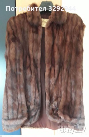 Кожена наметка-пелерина от катерица I.J. FOX FIFTH AVENUE NEW YORK , снимка 4 - Палта, манта - 39213639