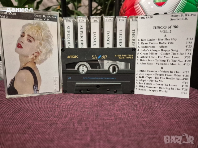 аудио касети TDK SA60 - TYPE II - хромна лента с хубаво диско от 80-те + ПОДАРЪК, снимка 4 - Аудио касети - 52855928