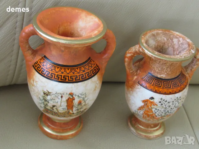Керамична гръцка ваза, снимка 5 - Вази - 48420415